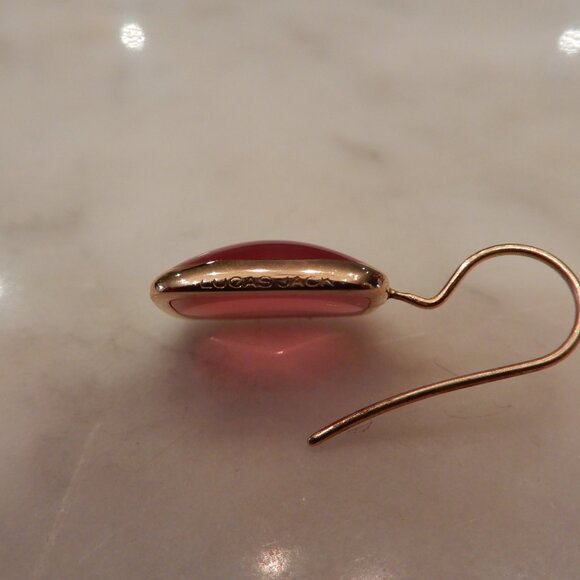 Hand Made Glass and Gold Tone Earrings - Picture 4 of 4